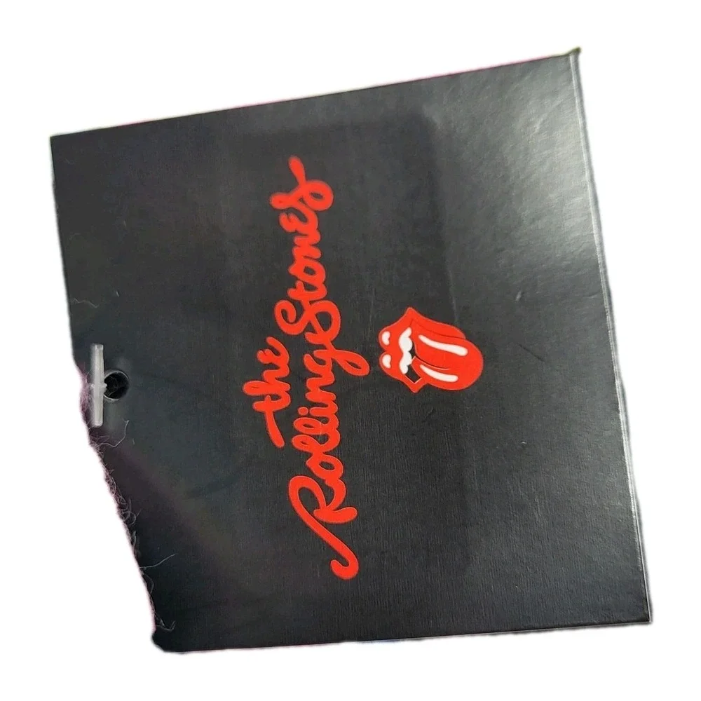 Rolling Stones Pom Beanie Winter Hat, ‎ Classic Checkered Tongue Logo NWT